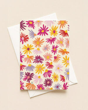 Bunte Blumenwiese Postkarte