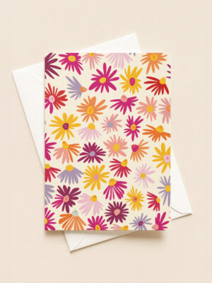 Bunte Blumenwiese Postkarte