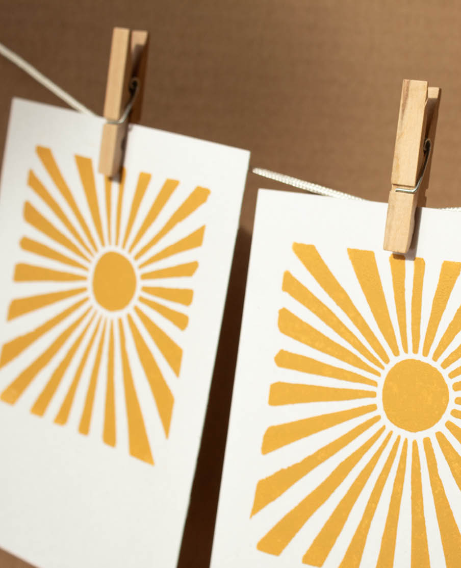 Sonnen Linoldruck – Bild 2