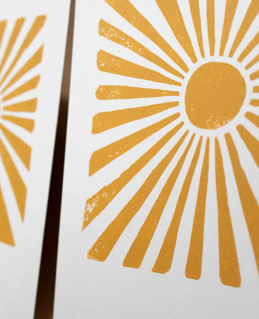 Sonnen Linoldruck – Bild 5
