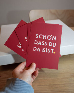 Schön dass du da bist Postkarte