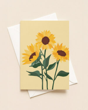 Sonnenblumen Postkarte