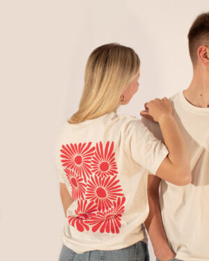 T-Shirt "Rote Blumen"